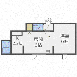 キラメック知事公館I(1LDK/3階)の間取り写真