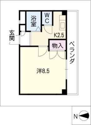 ロアール明日香(1K/3階)の間取り写真
