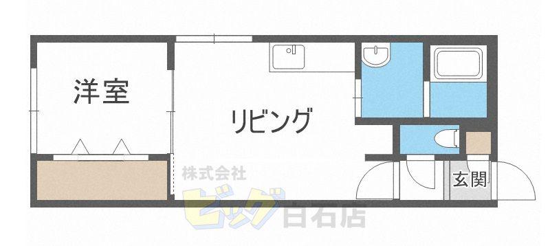 SERAM美園(1LDK/4階)の間取り写真