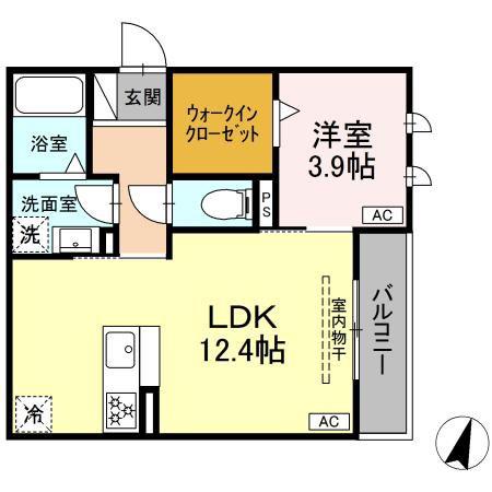 プルミエール今之浦(1LDK/2階)の間取り写真