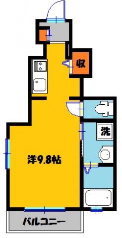 東武宇都宮線 江曽島駅 徒歩35分 3階建 築7年(1K/1階)の間取り写真