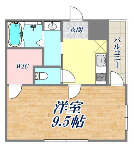 フジパレス宝塚南6番館(1K/2階)の間取り写真