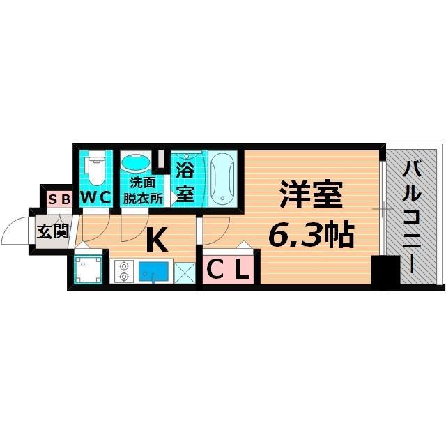 アドバンス大阪城北ルミウス(1K/10階)の間取り写真