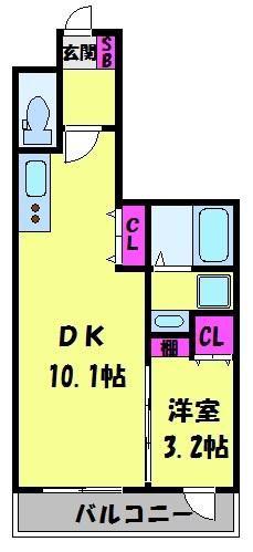 パークメゾン表参道(1LDK/2階)の間取り写真