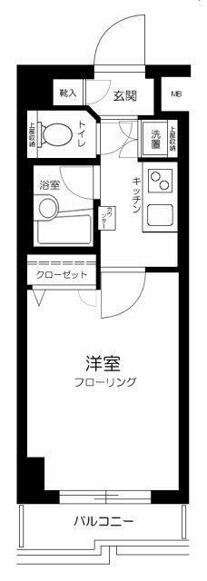 ティアラ永福町(1K/6階)の間取り写真