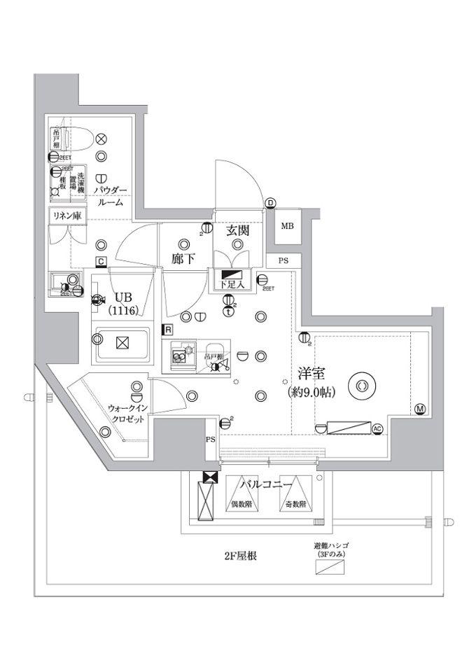 セジョリ東陽町(ワンルーム/5階)の間取り写真