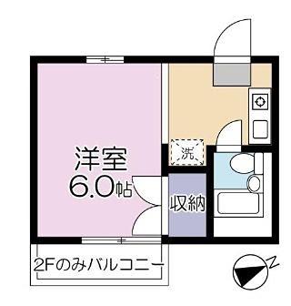 グランデュール池尻(1K/1階)の間取り写真