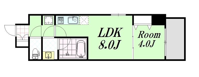 LACASA新北野II(1LDK/5階)の間取り写真