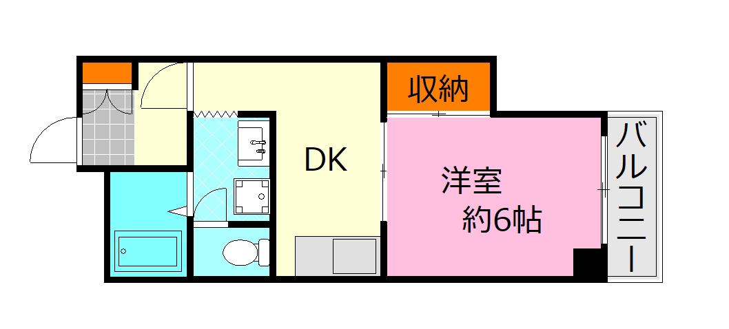 サンフラワー東雲(1DK/2階)の間取り写真