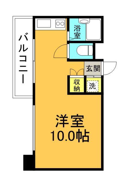 上幟町ビル(1K/3階)の間取り写真