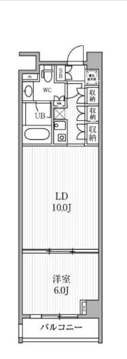六本木デュープレックスエムズ(1LDK/3階)の間取り写真