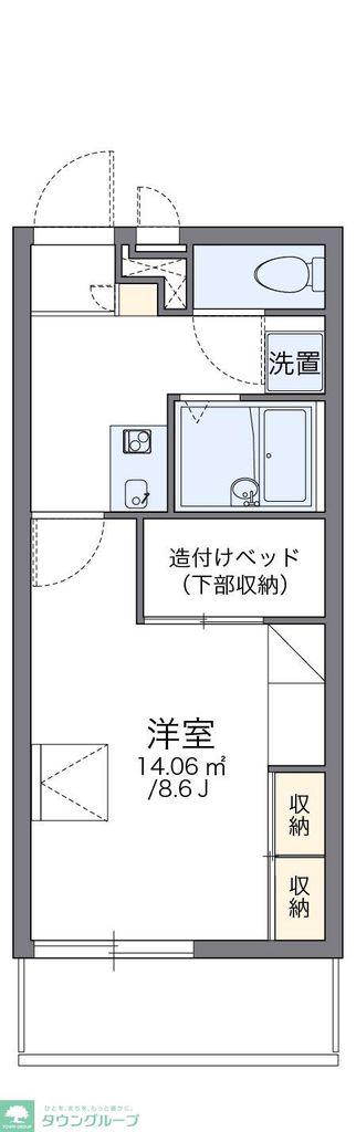 レオパレスベルエポック(1K/1階)の間取り写真