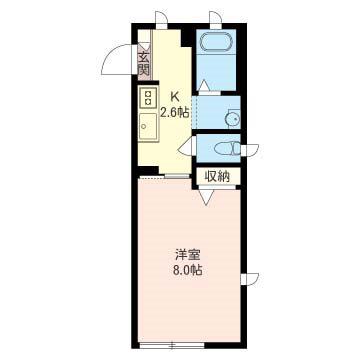 広和ヴィレッジA棟(1K/1階)の間取り写真