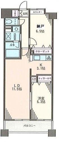 フェリーチェ(1SLDK/2階)の間取り写真