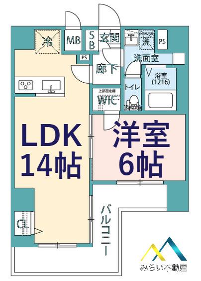 プレール・ドゥーク川崎V(1LDK/9階)の間取り写真