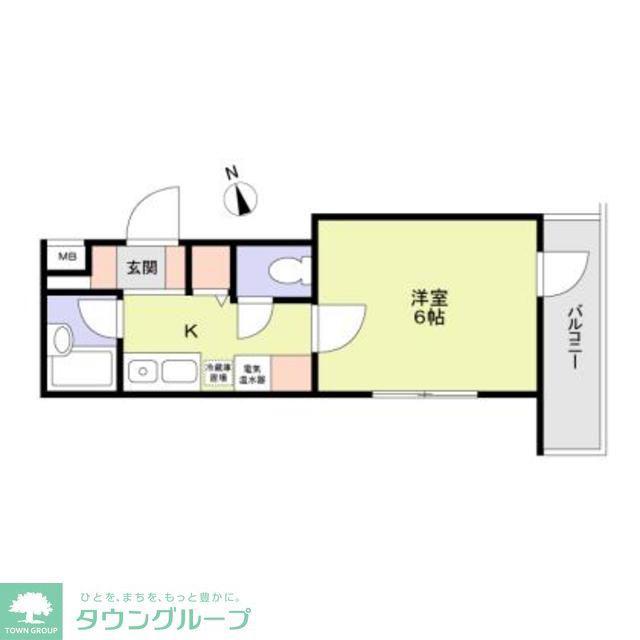 URBAN LINK蒲田(1K/12階)の間取り写真