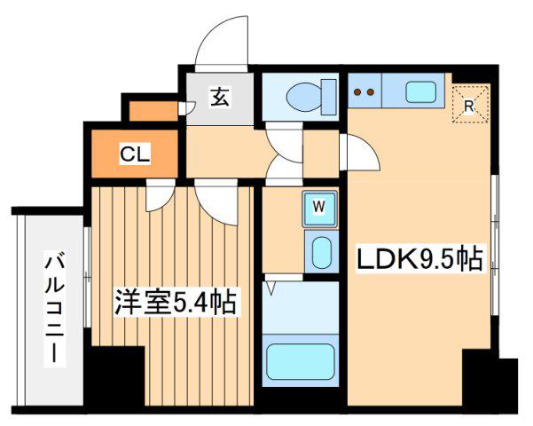 トキオ国立タワー(1LDK/10階)の間取り写真