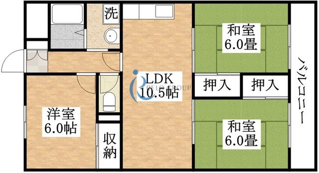 アメニティ・E(3LDK/4階)の間取り写真