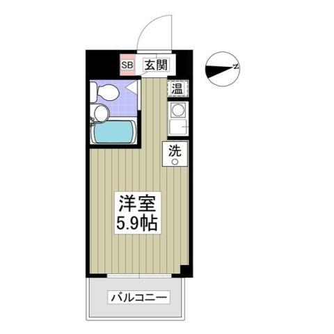 ドリームスペースマンション(ワンルーム/4階)の間取り写真