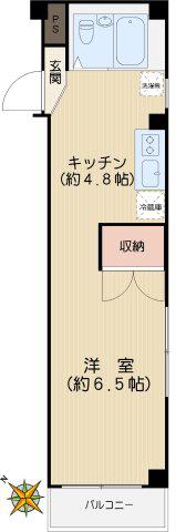 オルセー(ワンルーム/2階)の間取り写真