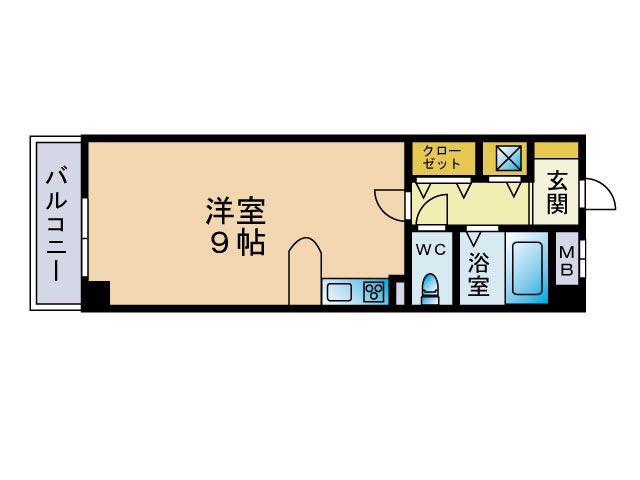 パラッツォ春日(ワンルーム/2階)の間取り写真