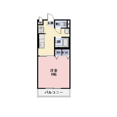 SURPLUS I FULL HOUSE(1K/2階)の間取り写真
