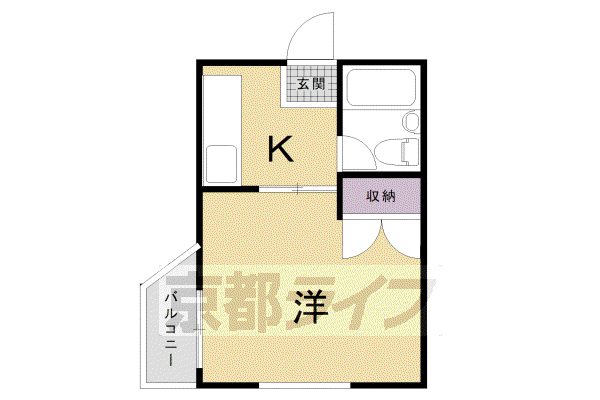 シティーハウスSAKA PARTII(1K/3階)の間取り写真