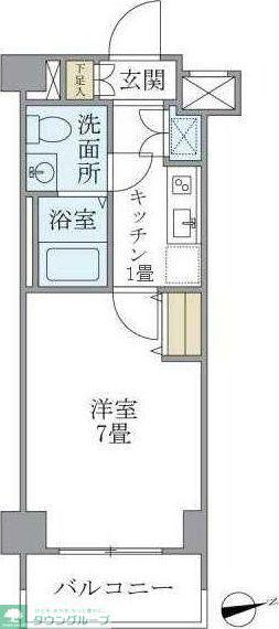 リアルスウィート三軒茶屋(1K/5階)の間取り写真