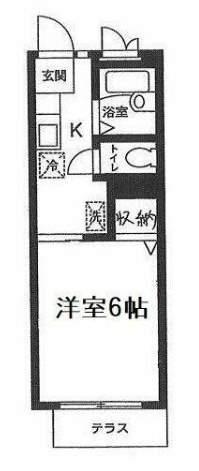 マンションN・T・S(1K/1階)の間取り写真