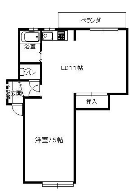 向丘プラザ(1LDK/1階)の間取り写真
