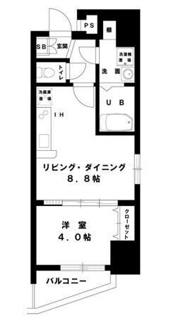 シャトーデYMヨコハマ(1LDK/5階)の間取り写真