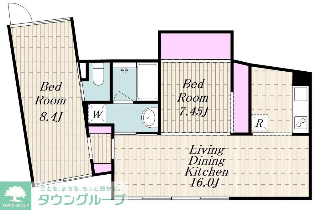 ROOOJI大森中(2LDK/3階)の間取り写真