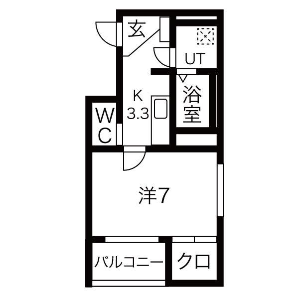 アルバトロス(1K/5階)の間取り写真