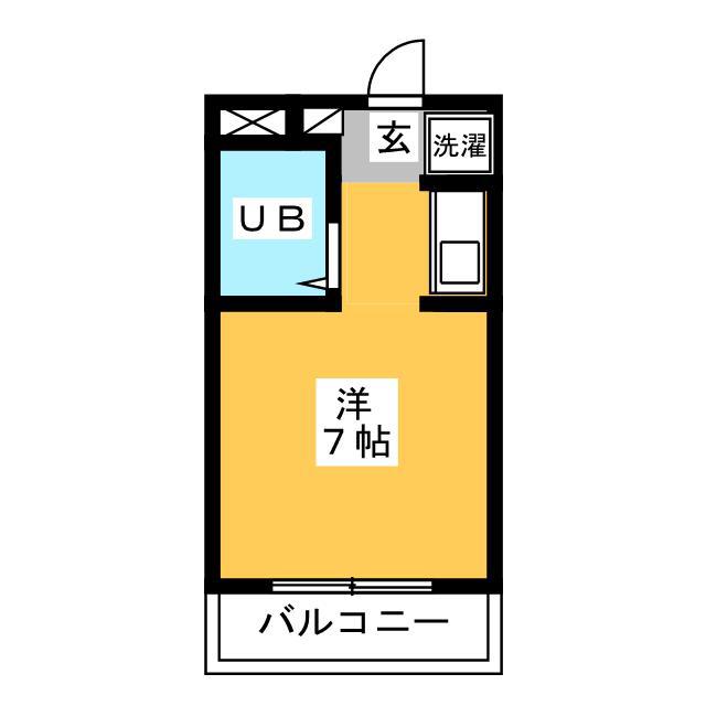 パトリエ浦和(ワンルーム/2階)の間取り写真