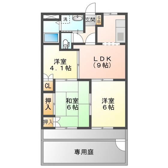 ACURO HILLS(3LDK/1階)の間取り写真