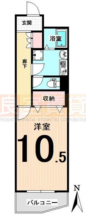 グレースガーデンプラザ(1K/8階)の間取り写真