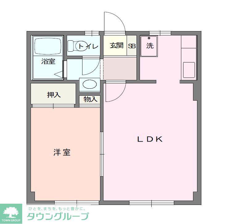 コーポAIX(2K/2階)の間取り写真