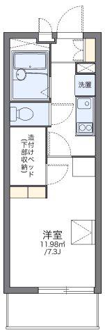 レオパレスハポネスIII(1K/2階)の間取り写真