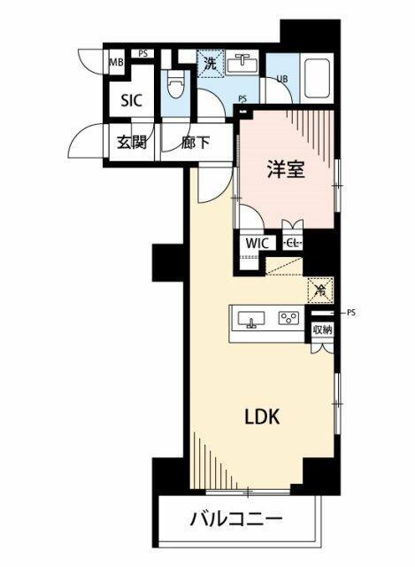 マイナビSTAY日本橋パークサイド(1LDK/7階)の間取り写真