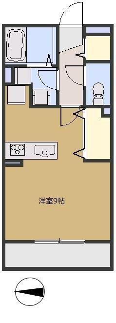 ソレイユ・シャルマン(ワンルーム/2階)の間取り写真