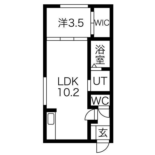 ESPERANZA中島公園(1LDK/4階)の間取り写真