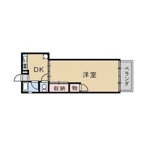 トリス岐阜(1DK/5階)の間取り写真