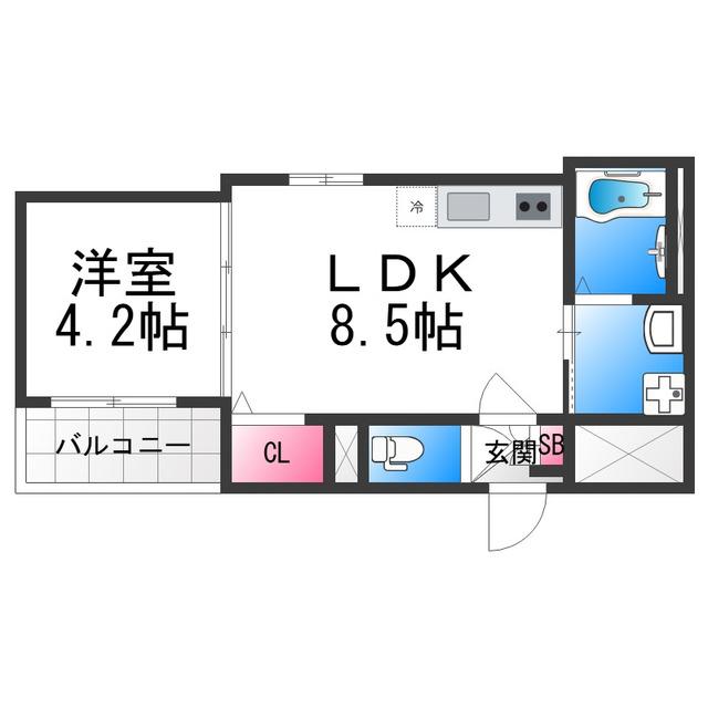 センショウトラストII(1LDK/1階)の間取り写真
