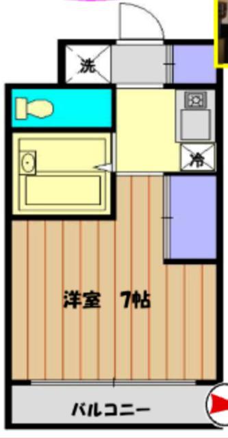 HOSHI第二マンション(1K/5階)の間取り写真