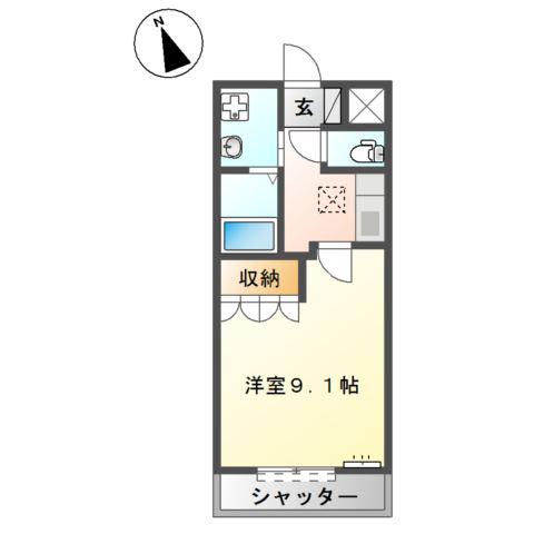 アネックス神明(1K/1階)の間取り写真