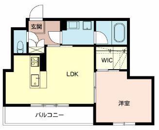 UN LIEU SEREIN(1LDK/3階)の間取り写真
