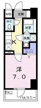 SASON(1K/9階)の間取り写真