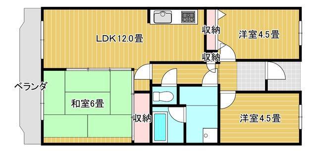 パレ・ドール四街道(3LDK/2階)の間取り写真