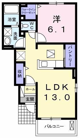 ローレンスハイツII・A(1LDK/1階)の間取り写真