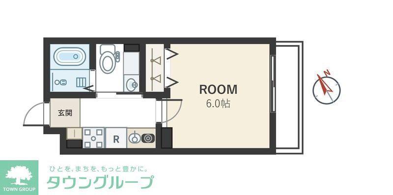 ALATO HATANODAI(1K/3階)の間取り写真